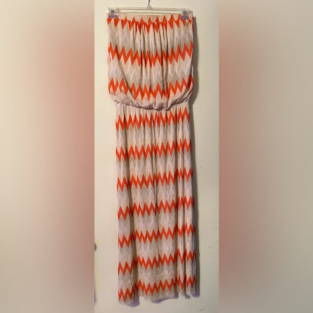 Size Large Cynthia Rowley Tube top dress, tan - orange